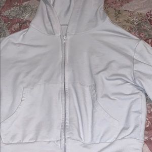 white sweatshirt